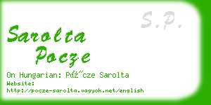 sarolta pocze business card